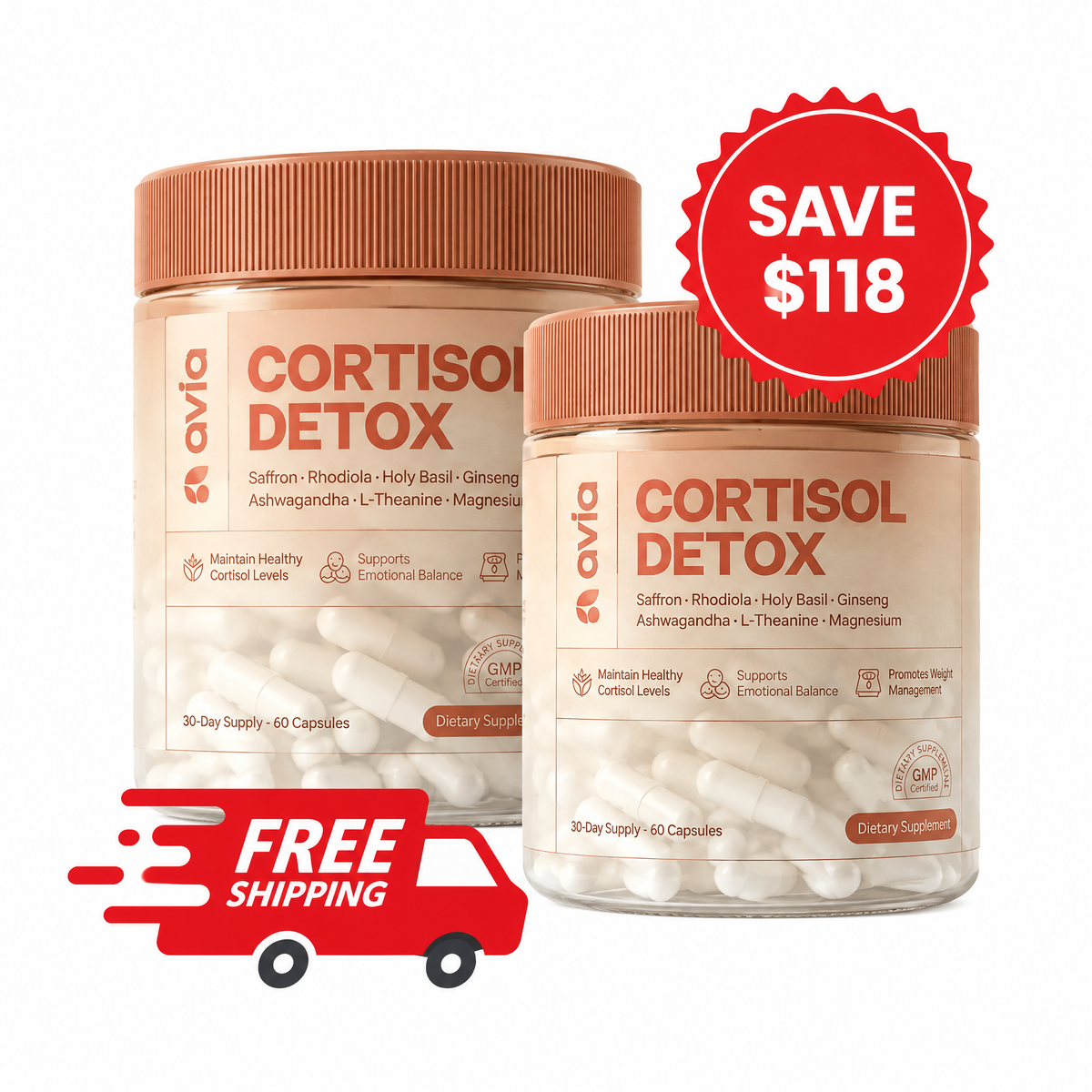 2x Avia Cortisol Detox - Special Offer - B